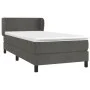 Cama box spring con colchón terciopelo gris oscuro 90x200 cm de vidaXL, Camas y somieres - Ref: Foro24-3127350, Precio: 295,9...