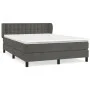 Boxspringbett mit dunkelgrauer Samtmatratze 140x200 cm von vidaXL, Betten und Lattenroste - Ref: Foro24-3127734, Preis: 448,9...
