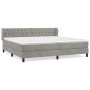 Box spring bed with light gray velvet mattress 200x200 cm by vidaXL, Beds and slatted bases - Ref: Foro24-3127691, Price: 568...