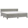 Box spring bed with light gray velvet mattress 200x200 cm by vidaXL, Beds and slatted bases - Ref: Foro24-3127691, Price: 570...