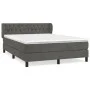 Box spring bed with dark gray velvet mattress 140x200 cm by vidaXL, Beds and slatted bases - Ref: Foro24-3127674, Price: 428,...