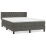 Boxspringbett mit dunkelgrauer Samtmatratze 140x200 cm von vidaXL, Betten und Lattenroste - Ref: Foro24-3127674, Preis: 458,0...