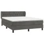 Box spring bed with dark gray velvet mattress 140x200 cm by vidaXL, Beds and slatted bases - Ref: Foro24-3127674, Price: 428,...