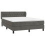 Boxspringbett mit dunkelgrauer Samtmatratze 140x200 cm von vidaXL, Betten und Lattenroste - Ref: Foro24-3127674, Preis: 458,0...
