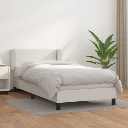 Boxspringbett mit weißer Kunstledermatratze 90x190 cm von vidaXL, Betten und Lattenroste - Ref: Foro24-3127224, Preis: 329,48...