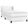 Box spring bed with white synthetic leather mattress 90x190 cm by vidaXL, Beds and slatted bases - Ref: Foro24-3127224, Price...