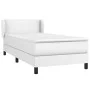 Box spring bed with white synthetic leather mattress 90x190 cm by vidaXL, Beds and slatted bases - Ref: Foro24-3127224, Price...