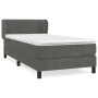 Boxspringbett mit dunkelgrauer Samtmatratze 90x190 cm von vidaXL, Betten und Lattenroste - Ref: Foro24-3127404, Preis: 277,38...