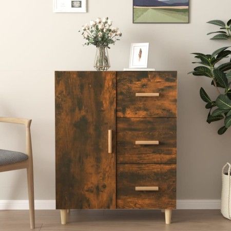 Smoked oak engineered wood sideboard 69.5x34x90 cm by vidaXL, Sideboards - Ref: Foro24-817351, Price: 67,30 €, Discount: %