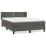Box spring bed with dark gray velvet mattress 140x200 cm by vidaXL, Beds and slatted bases - Ref: Foro24-3127434, Price: 406,...