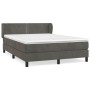 Boxspringbett mit dunkelgrauer Samtmatratze 140x200 cm von vidaXL, Betten und Lattenroste - Ref: Foro24-3127434, Preis: 425,8...