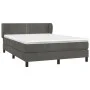 Box spring bed with dark gray velvet mattress 140x200 cm by vidaXL, Beds and slatted bases - Ref: Foro24-3127434, Price: 406,...