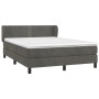 Boxspringbett mit dunkelgrauer Samtmatratze 140x200 cm von vidaXL, Betten und Lattenroste - Ref: Foro24-3127434, Preis: 425,8...