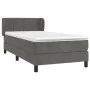 Box spring bed with dark gray velvet mattress 90x190 cm by vidaXL, Beds and slatted bases - Ref: Foro24-3127464, Price: 298,1...