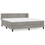 Box spring bed with light gray velvet mattress 180x200 cm by vidaXL, Beds and slatted bases - Ref: Foro24-3127385, Price: 521...