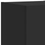 Muebles de TV de pared con luces LED 5 piezas negro