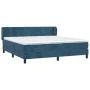 Box spring bed with dark blue velvet mattress 180x200 cm by vidaXL, Beds and slatted bases - Ref: Foro24-3127389, Price: 544,...