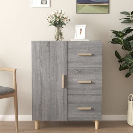 Sonoma-graues Sideboard aus Holzwerkstoff, 69,5 x 34 x 90 cm von vidaXL, Sideboards - Ref: Foro24-817352, Preis: 77,97 €, Rab...