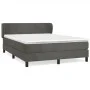 Box spring bed with dark gray velvet mattress 140x200 cm by vidaXL, Beds and slatted bases - Ref: Foro24-3127374, Price: 421,...