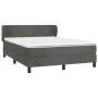 Box spring bed with dark gray velvet mattress 140x200 cm by vidaXL, Beds and slatted bases - Ref: Foro24-3127374, Price: 421,...