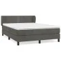 Cama box spring con colchón terciopelo gris oscuro 140x190 cm de vidaXL, Camas y somieres - Ref: Foro24-3127428, Precio: 428,...