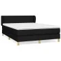 Box spring bed with black fabric mattress 140x200 cm by vidaXL, Beds and slatted bases - Ref: Foro24-3126647, Price: 456,23 €...