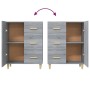 Aparador de madera de ingeniería gris Sonoma 69,5x34x90 cm de vidaXL, Aparadores - Ref: Foro24-817352, Precio: 77,97 €, Descu...