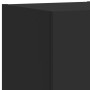 Muebles de TV de pared con luces LED 4 piezas negro
