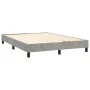 Box spring bed with light gray velvet mattress 140x200 cm by vidaXL, Beds and slatted bases - Ref: Foro24-3127673, Price: 474...
