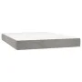 Box spring bed with light gray velvet mattress 140x200 cm by vidaXL, Beds and slatted bases - Ref: Foro24-3127673, Price: 474...