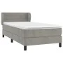 Box spring bed with light gray velvet mattress 80x200 cm by vidaXL, Beds and slatted bases - Ref: Foro24-3127517, Price: 293,...