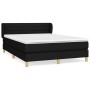 Box spring bed with black fabric mattress 140x190 cm by vidaXL, Beds and slatted bases - Ref: Foro24-3126879, Price: 482,38 €...