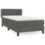 Cama box spring con colchón terciopelo gris oscuro 100x200 cm de vidaXL, Camas y somieres - Ref: Foro24-3127416, Precio: 293,...