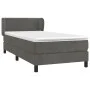 Cama box spring con colchón terciopelo gris oscuro 100x200 cm de vidaXL, Camas y somieres - Ref: Foro24-3127416, Precio: 293,...