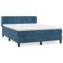 Boxspringbett mit dunkelblauer Samtmatratze 140x200 cm von vidaXL, Betten und Lattenroste - Ref: Foro24-3127497, Preis: 427,5...