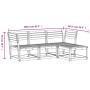 Juego de muebles de jardín 4 pzas madera maciza abeto Douglas