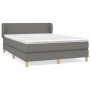 Box spring bed with dark gray fabric mattress 140x190 cm by vidaXL, Beds and slatted bases - Ref: Foro24-3126638, Price: 501,...