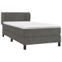 Cama box spring con colchón terciopelo gris oscuro 80x200 cm de vidaXL, Camas y somieres - Ref: Foro24-3127398, Precio: 290,8...