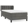 Box spring bed with dark gray velvet mattress 90x190 cm by vidaXL, Beds and slatted bases - Ref: Foro24-3127704, Price: 304,6...