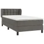 Box spring bed with dark gray velvet mattress 90x190 cm by vidaXL, Beds and slatted bases - Ref: Foro24-3127704, Price: 304,6...