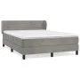 Cama box spring con colchón terciopelo gris claro 140x190 cm de vidaXL, Camas y somieres - Ref: Foro24-3127547, Precio: 441,7...