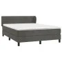 Box spring bed with dark gray velvet mattress 140x200 cm by vidaXL, Beds and slatted bases - Ref: Foro24-3127554, Price: 415,...