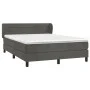 Box spring bed with dark gray velvet mattress 140x190 cm by vidaXL, Beds and slatted bases - Ref: Foro24-3127548, Price: 434,...
