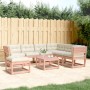 Juego de muebles jardín 7 pzas y cojines madera abeto Douglas
