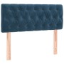 Box spring bed with dark blue velvet mattress 90x200 cm by vidaXL, Beds and slatted bases - Ref: Foro24-3127653, Price: 327,4...