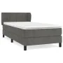 Box spring bed with dark gray velvet mattress 100x200 cm by vidaXL, Beds and slatted bases - Ref: Foro24-3127476, Price: 307,...