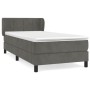 Cama box spring con colchón terciopelo gris oscuro 100x200 cm de vidaXL, Camas y somieres - Ref: Foro24-3127476, Precio: 318,...