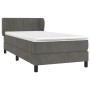 Box spring bed with dark gray velvet mattress 100x200 cm by vidaXL, Beds and slatted bases - Ref: Foro24-3127476, Price: 317,...