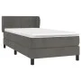 Box spring bed with dark gray velvet mattress 100x200 cm by vidaXL, Beds and slatted bases - Ref: Foro24-3127476, Price: 307,...