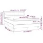 Cama box spring con colchón terciopelo azul oscuro 140x200 cm de vidaXL, Camas y somieres - Ref: Foro24-3127557, Precio: 426,...